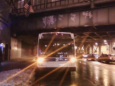 This is the Q53 Bus @ 61st St WoodSide Next to the 7 Train.......